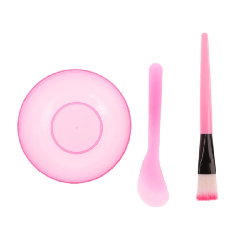 3Pcs Makeup Beauty DIY Facial Face Mask Bowl Brush Spoon Stick Tool Skin Care Kit Homemade