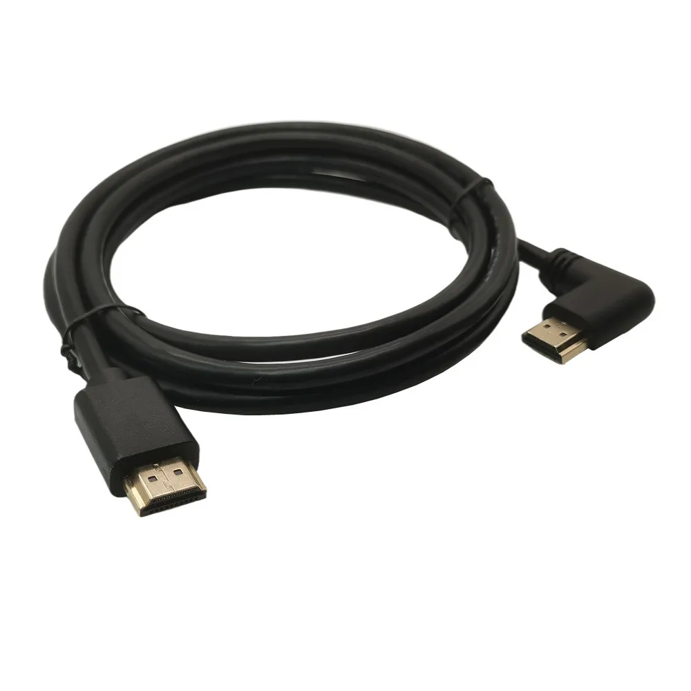 4K * 2K 60HZ 2.0 HDMI-kompatybilny z dół i do góry i do lewej i prostopadły 90 stopni męski przedłużacz HD kabel 2.0 kątowy kompatybilny z HDMI