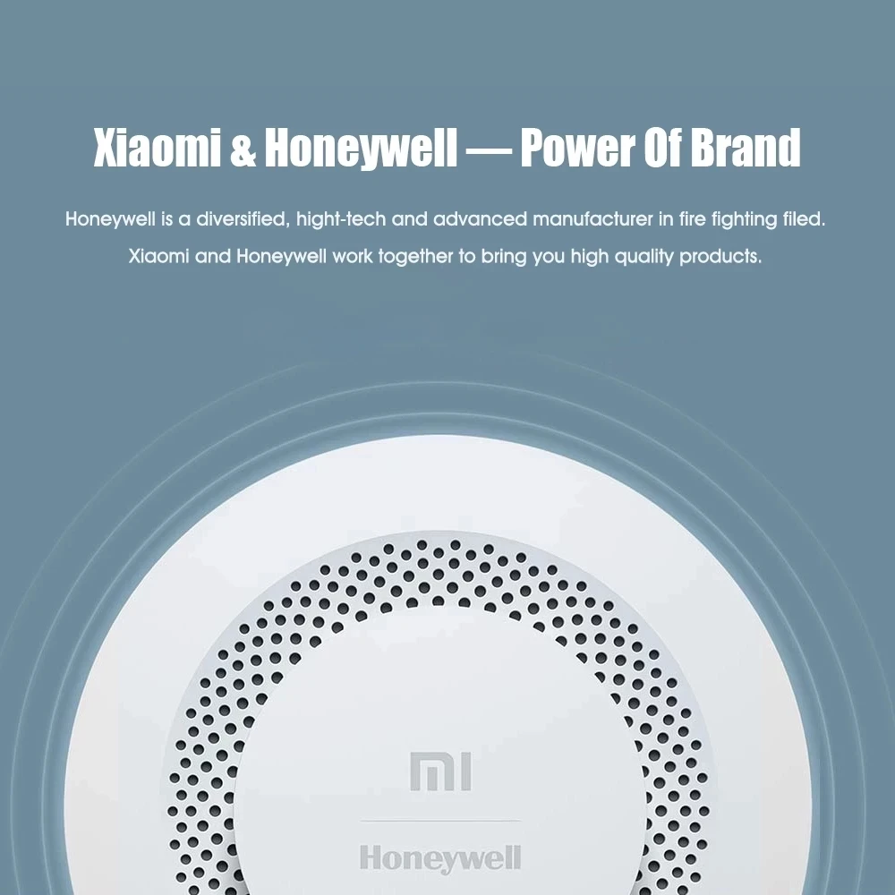 Xiaomi Honeywell Fire Alarm Detector, Bluetooth Remote Control Audible And Visual Alarm Notication Work with Mihome APP