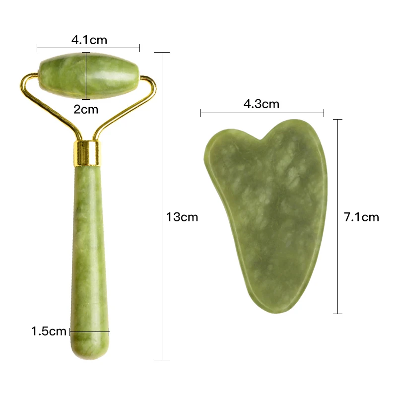 Natural Jade Massage Roller Guasha Board SPA Scraper Stone Facial Anti-Wrinkle Treatment Body Facial Massager Health Care Tools