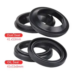 41x53x8 Motorcycle Fork Damper Oil Seal & 41x53 Dust Cover Lip For Yamaha TRX850 TDM850 XSR900 TRX TDM 850 XSR 900 FZR 750