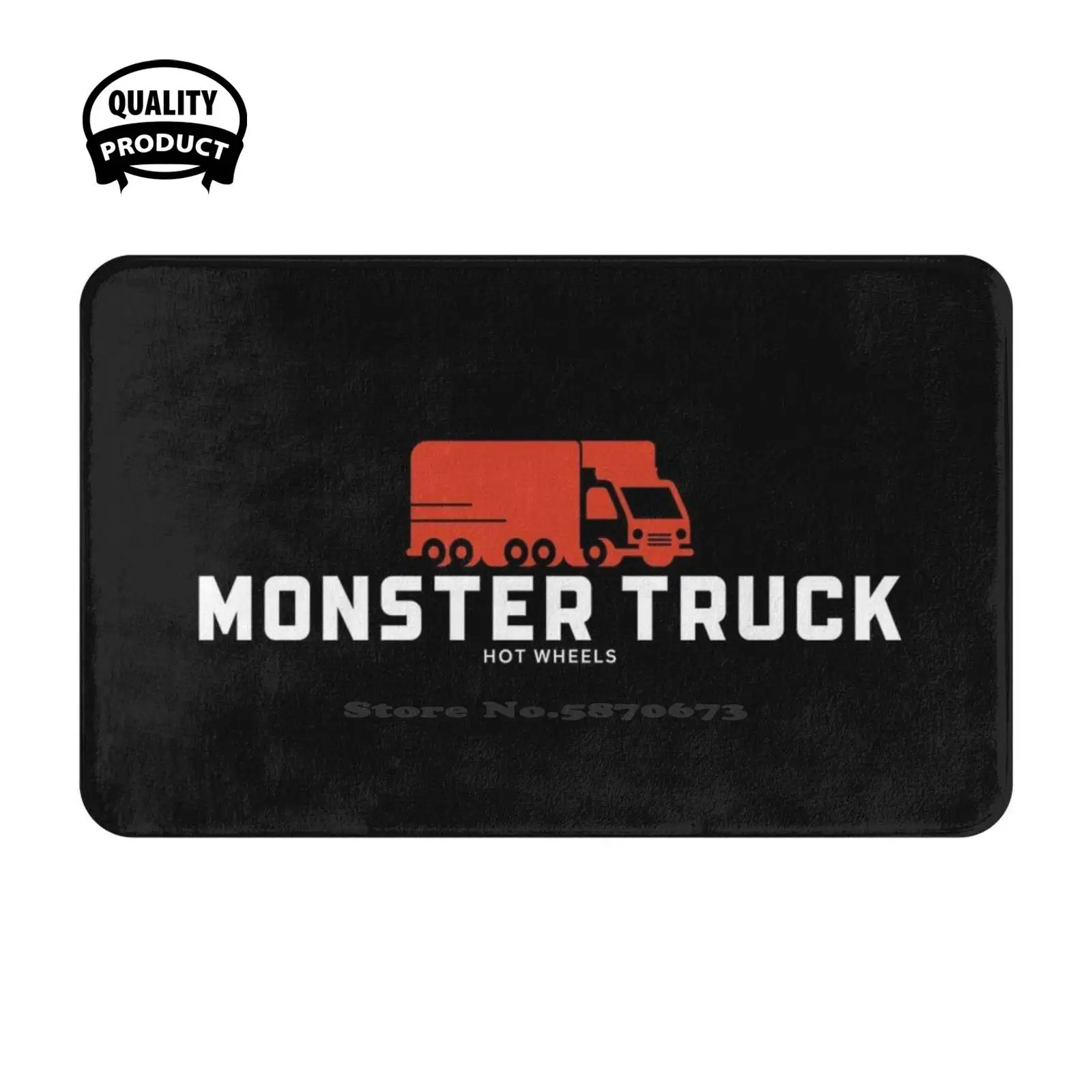 Monster Truck - Diecast Design Collection Soft Cushion Home Carpet Door Mat Car Rug Car Vehicle 4X4 Driving Rod Transportation