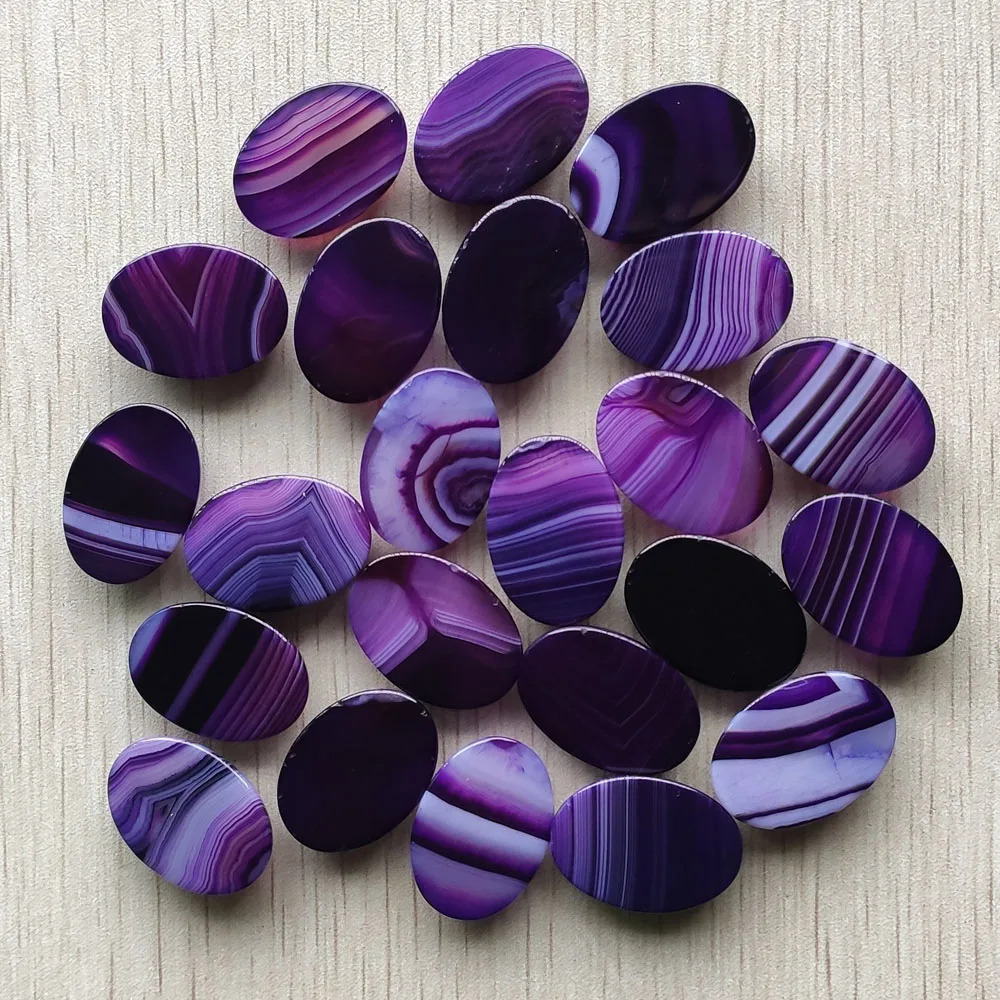 Wholesale 20pcs/lot good quality purple stripe onyx oval cab cabochon beads for jewelry Accessories making 18x25mm free shipping