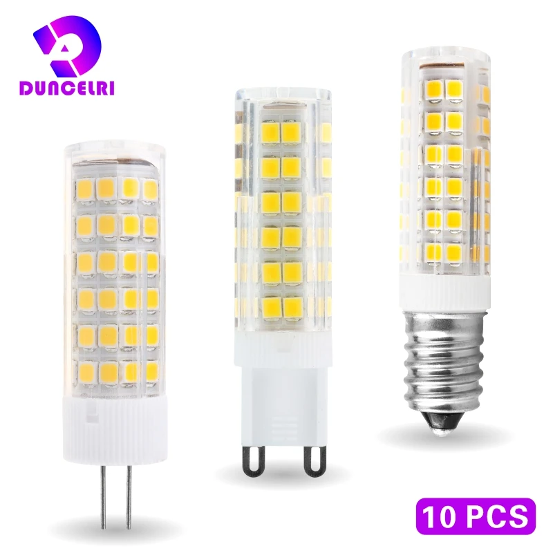 lampada led 3w 4w 5w 7w lampada led ac 220v lampada led de milho smd2835 substituir 30w 40w 60w luz do candelabro de halogeneo 10 pecas lote g4 g9 e14 01