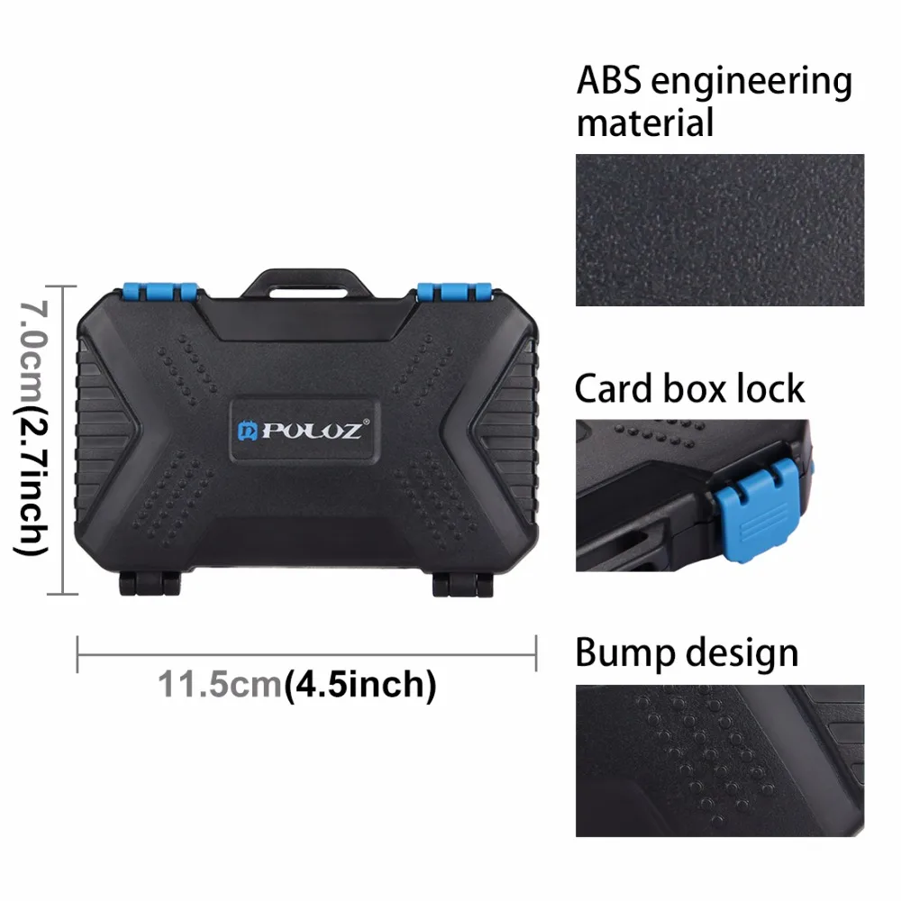 27 Slots Waterproof Memory Card Carrying Case Protector Holder Box Storage Bag For Micro SD TF Nano-SIM