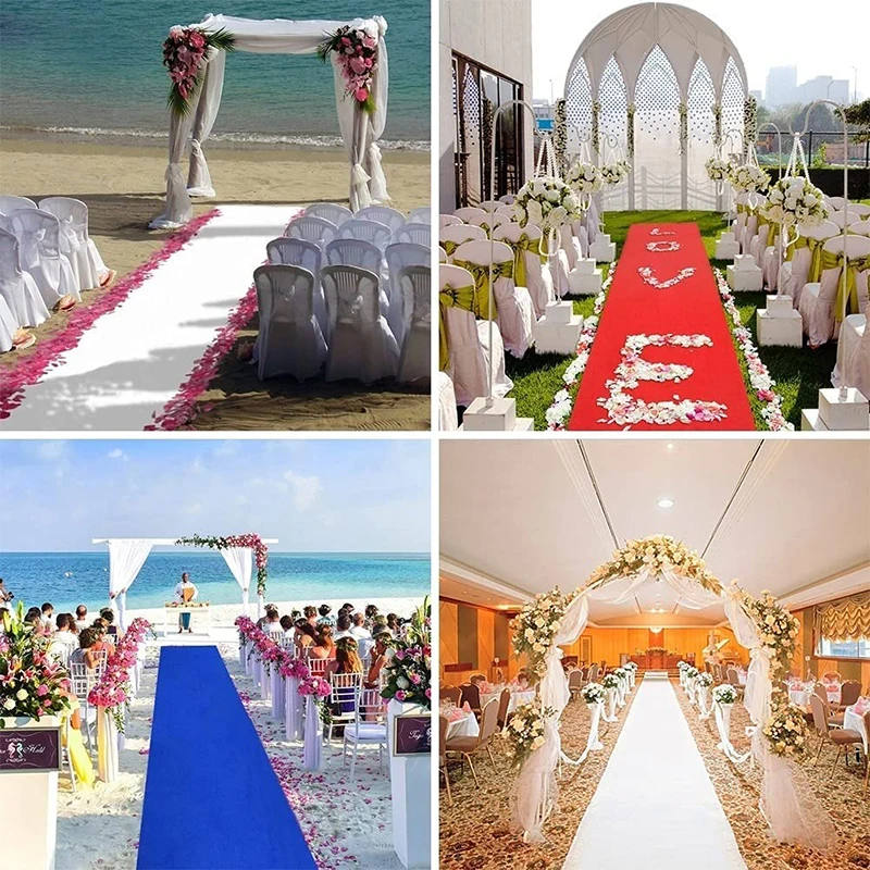 Many Colors Wedding Carpet Aisle Carpet Indoor Outdoor Event Party Wedding Aisle Runner Anti-slip Wedding Carpet Custom Length