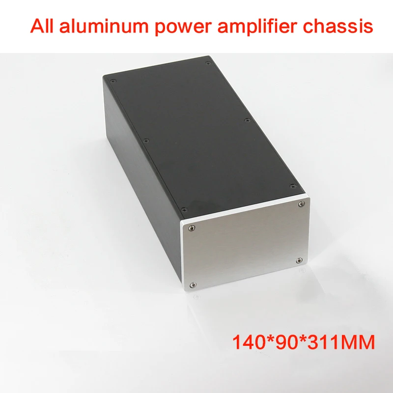 

1409 DIY All-aluminum Power Amplifier Chassis Preamp Case Power Shell Audio Box Amplifier Enclosure 140*90*311MM