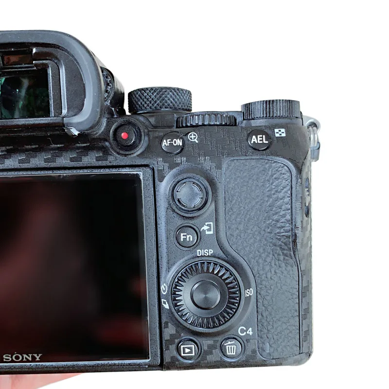 소니 A7III A7M3 A7R3 / A7M4 카메라 본체 보호 필름 탄소 섬유 스티커 스크래치 방지 거친 접착제 예비 스티커