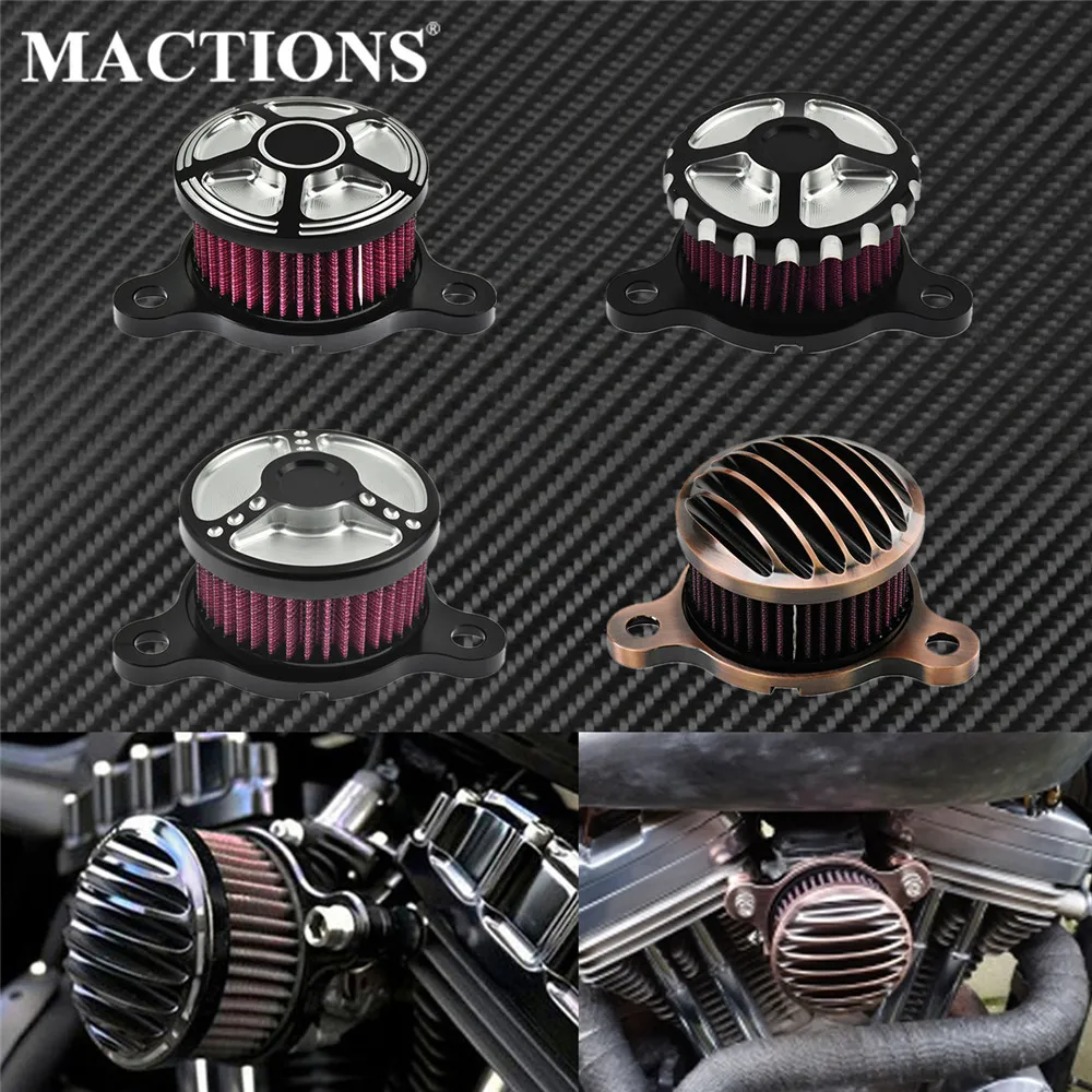 Motorcycle CNC Air Cleaner Intake Filter Aluminum For Harley Sportster XL883 XL1200 48 Iron 1991-2017 2016 2015 2014