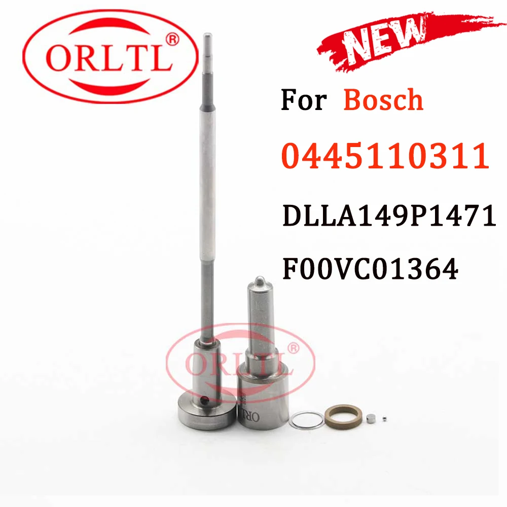 0445110311 Diesel Common Rail Injector Nozzle DLLA149P1471 Control Valve F00VC01364 Auto Repair Parts