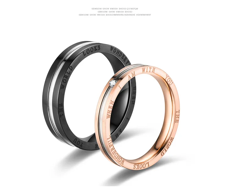 Fashion personality titanium steel ring couple jewelry trend wild men and women couple ring wedding gift