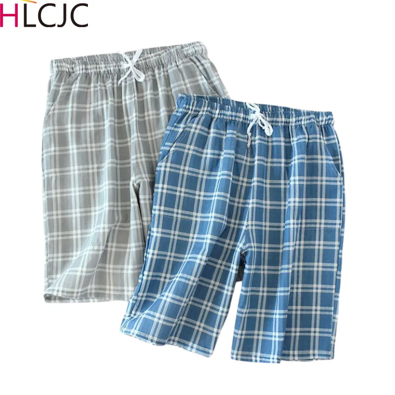 

Cheap Cotton Summer Mens Sleep Bottoms Pajamas Shorts Sleepwear Pants Pajamas Male Men At-home Sleep Shorts Men Sleeping Shorts