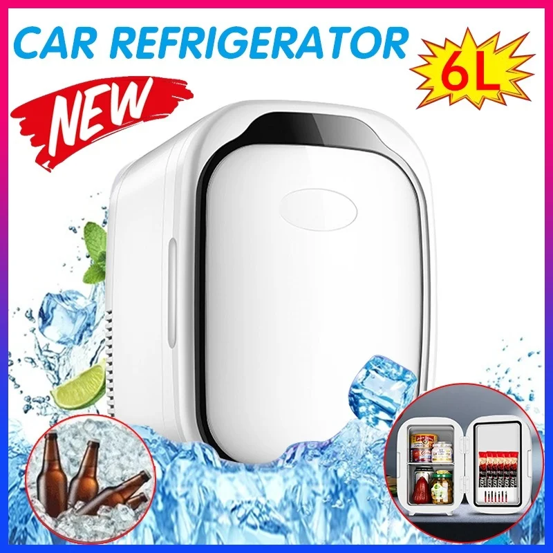 

6L Mini Refrigerator for Home Car Dual-Use Multifunctional Refrigerator Portable Small Fridge Car Fridge Travel Cooler Freezer