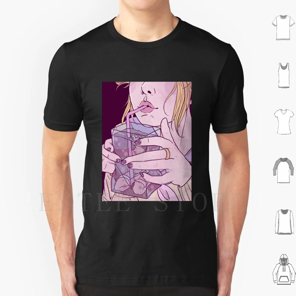 

Футболка Uraraka Juice Box Cotton Men DIY Print Ochako Uraraka Toga Himiko Toga Ochako Bnha Mha Bnha Fanart Mha Fanart Toga X