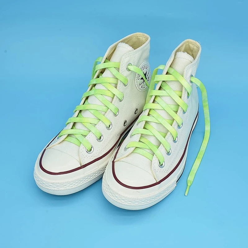 Tie Dye Shoelaces Gradient Colors Shoe Laces for Sports Shoes Boots Sneakers Skates Casual Shoes Flat Shoelace 120/140/160CM