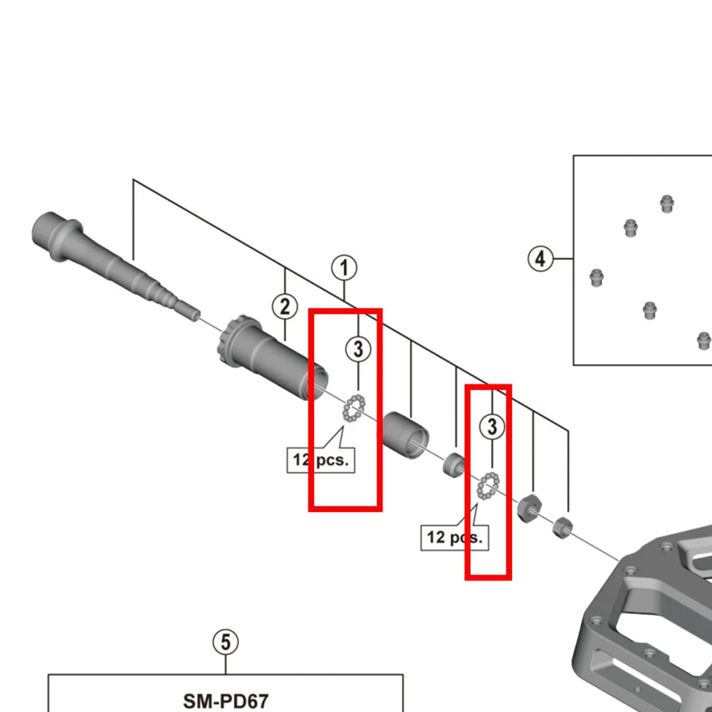 SHIMANO pedał rowerowy kulka stalowa (3/32 \