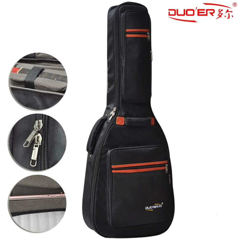 Guitar Case 41 Inch 42 Inch Waterproof Backpack Oxford Flannel Thick Guitar Bag Factory Wholesale Customize Guitar Bags