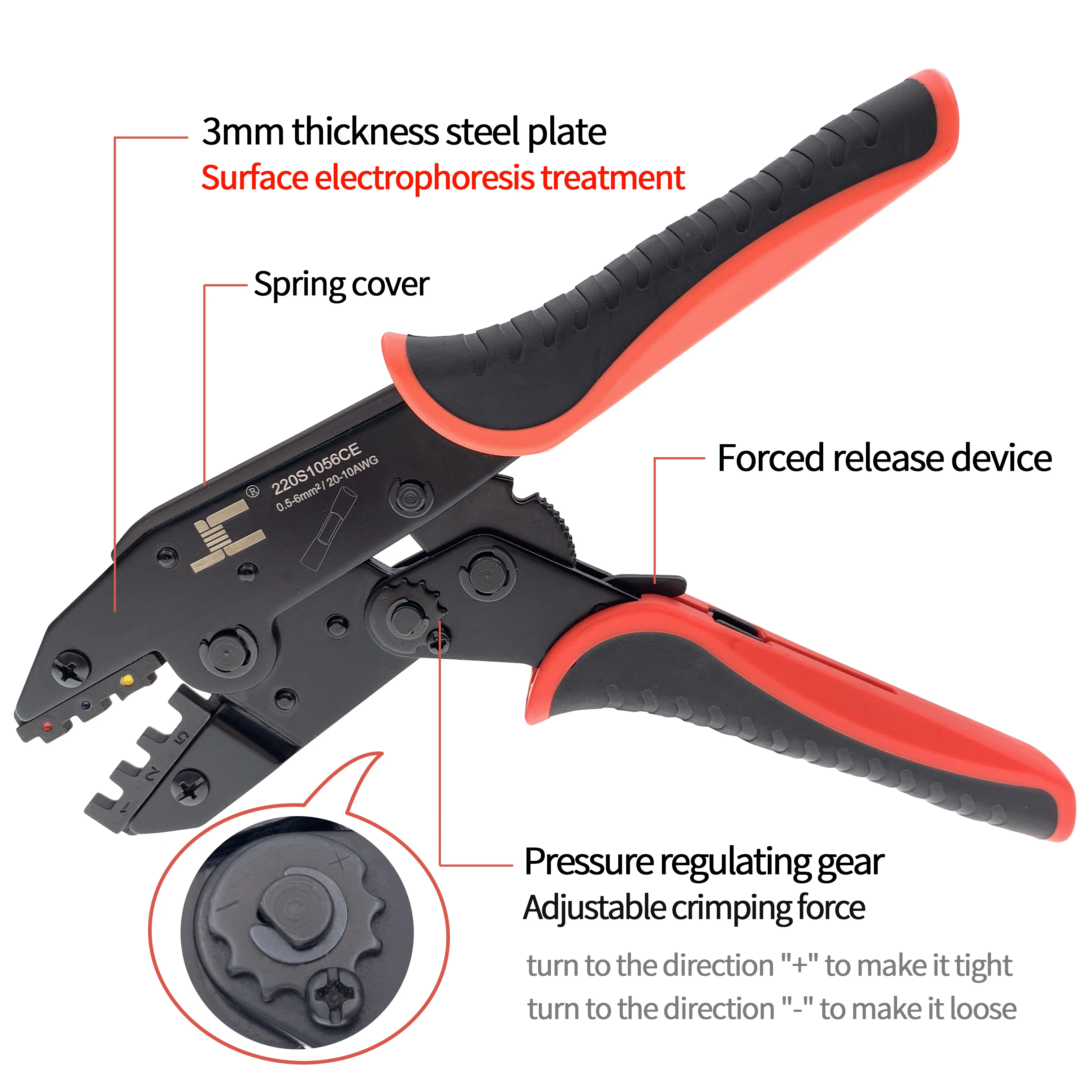 Replaceable Jaws Multifunctional Crimping Tool Kit Tubular terminal, pre-insulated terminal, non-insulated terminal