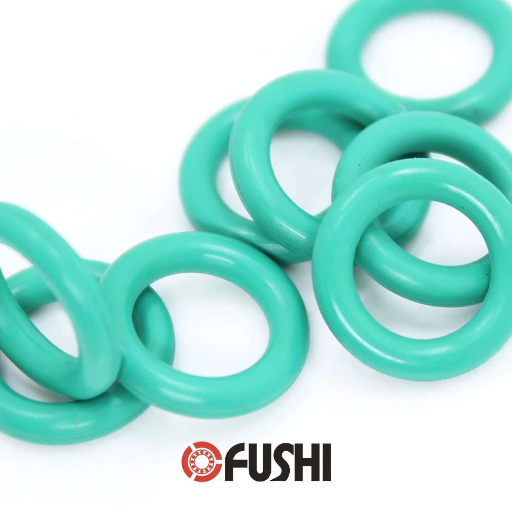 

CS1.9mm FKM Rubber O RING OD 5/6/7/8/9/10/11/12/13/14/15/16*1.9 mm 100PCS O-Ring Fluorine Gasket Oil seal Green ORing