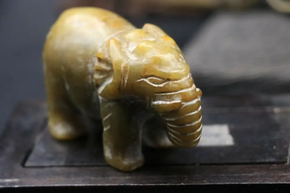 Big Treasure Chinese Vintage Hetian Jade Fengshui Best Buy Elephant Big Totem Vivid Carving L Timestown 20201128A