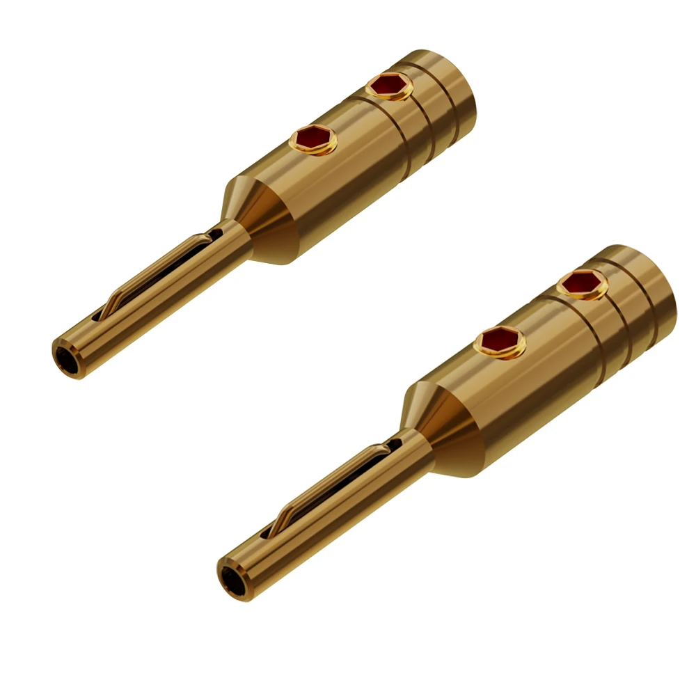 Hifi Audio Banana Plug Pure Copper Silver/Gold/Rhodium Plated Available Jack Terminal for 5mm Speaker Wire