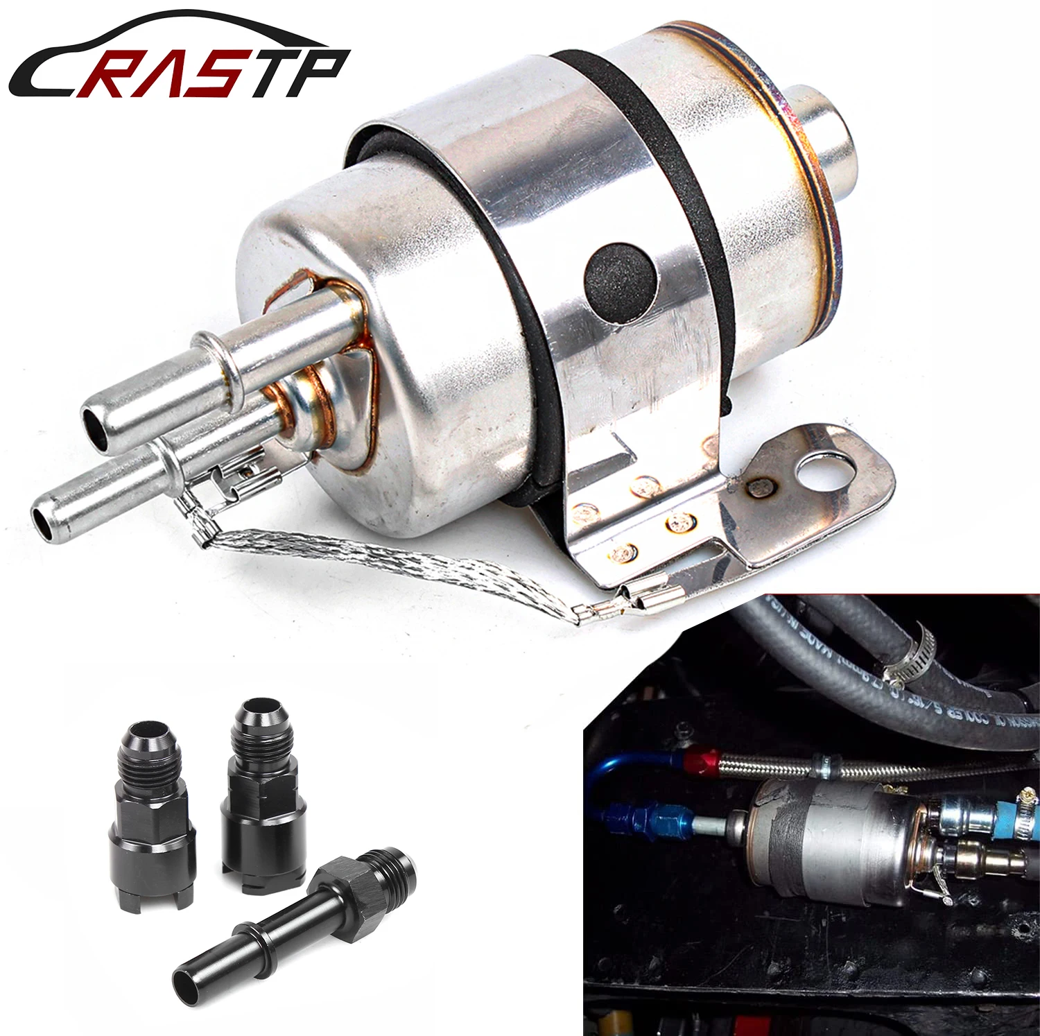 

RASTP-New C5 Corvette Fuel Pressure Regulator/Filter Kit w/ 6AN fittings-EFI Or LS Swap RS-FP035