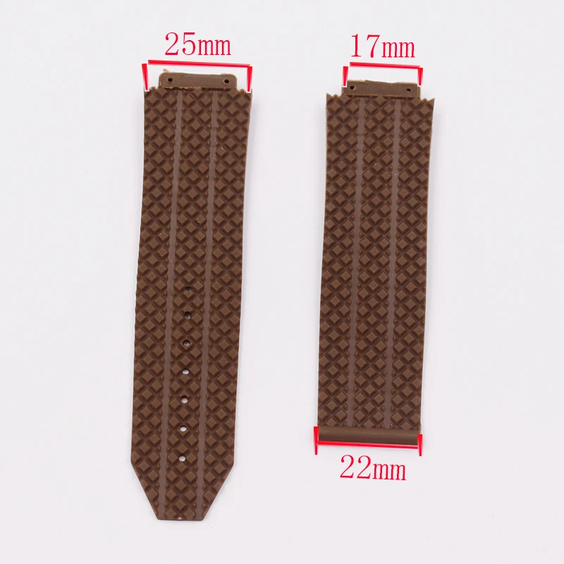 Watch Accessories 17mmx25mm Suitable for HUBLOT Series Women\'s Silicone Strap 22mm Folding Buckle Rubber Men\'s Sports Strap