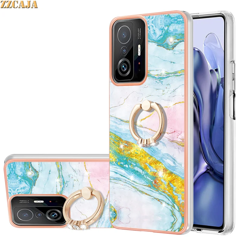 

Чехол Kikcstand для Xiaomi POCO X3 Pro NFC Mi 11T для Redmi Note 11 5G 10 Pro Max 10S 9A, Роскошный чехол с цветочным покрытием и ремешком