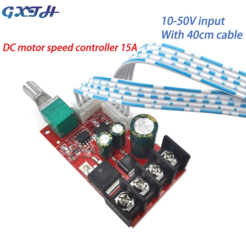 High Power Motor Governor LED Dimmer 10V-50V Speed Switch 15A With Switch