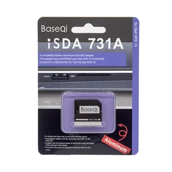 BaseQi Dell 731A Aluminum Stealth drive Micro SD/TF Card Adapter SD Card Reader For Dell XPS 13-inch