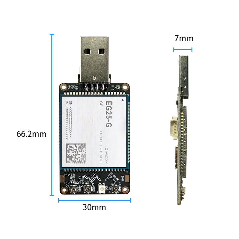 Quectel EG25-G LTE Cat 4 module LTE USB Dongle EG25-G Worldwide LTE UMTS/HSPA+ and GSM/GPRS/EDGE coverage DFOTA eCall and DTMF