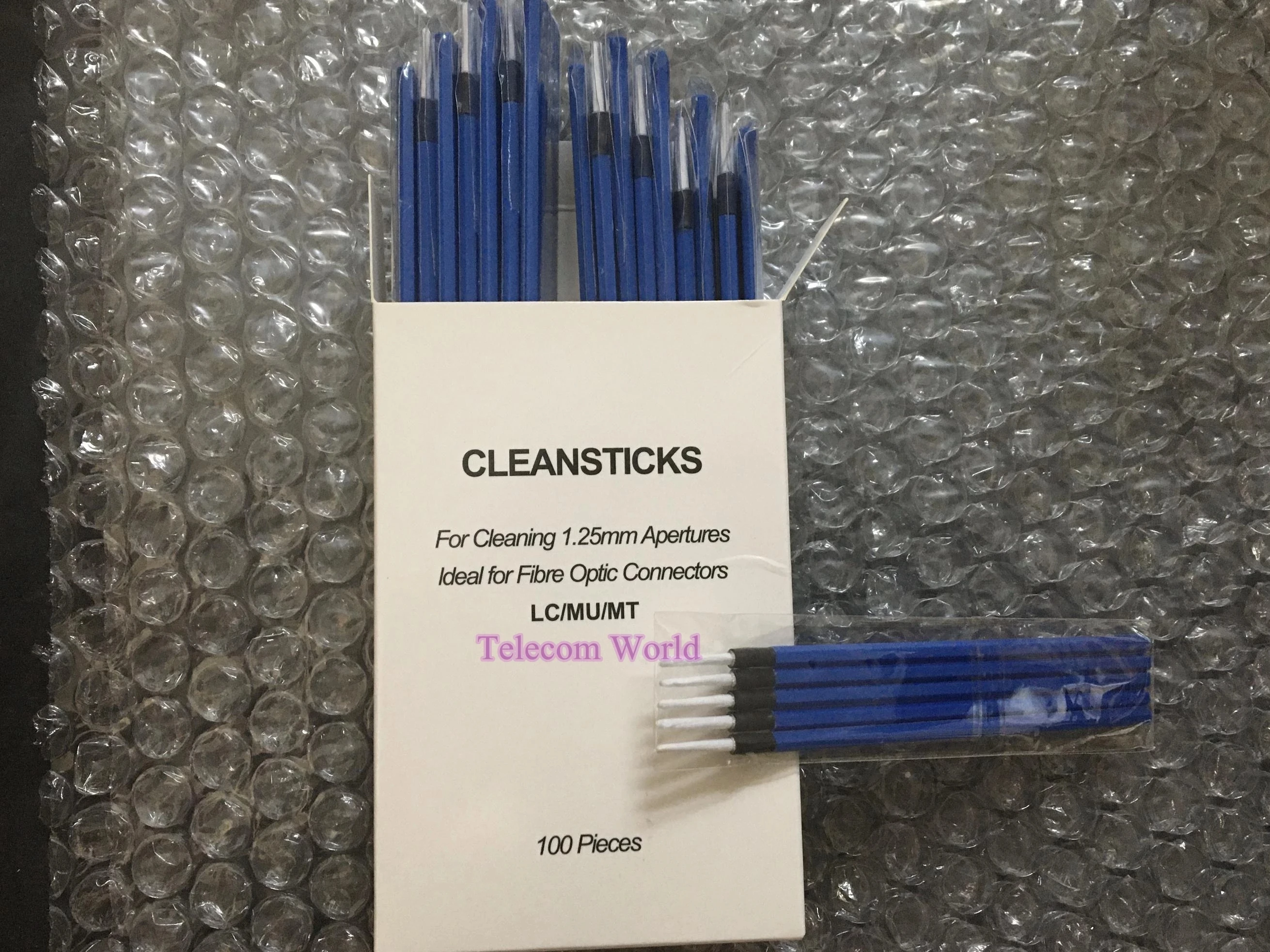 Free Shipping 1.25mm Fiber Optic Cleaning Sticks Cleaning Swab for LC/MU Connector 1.25mm Cleaning Sticks Swab 100pcs/pack