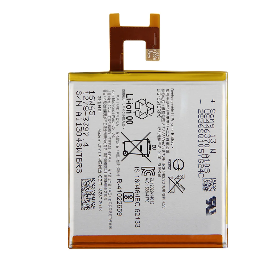 Original Replacement Battery LIS1502ERPC For Sony Xperia Z L36h L36i c6602 SO-02E C6603 S39H LIS1551ERPC Phone Batteries 2330mAh
