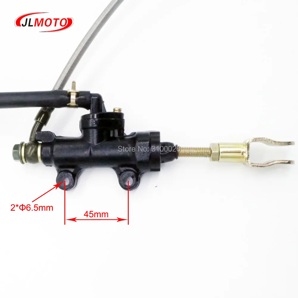 1 Zestaw 2 w 1 Hydrauliczny Hamulec Tarczowy z Dźwignią Nożną 108mm/110mm Pasuje do ATV 50cc 110cc 49cc Motocykla Gokarta Buggy UTV Skuter Części — zdjęcie 5