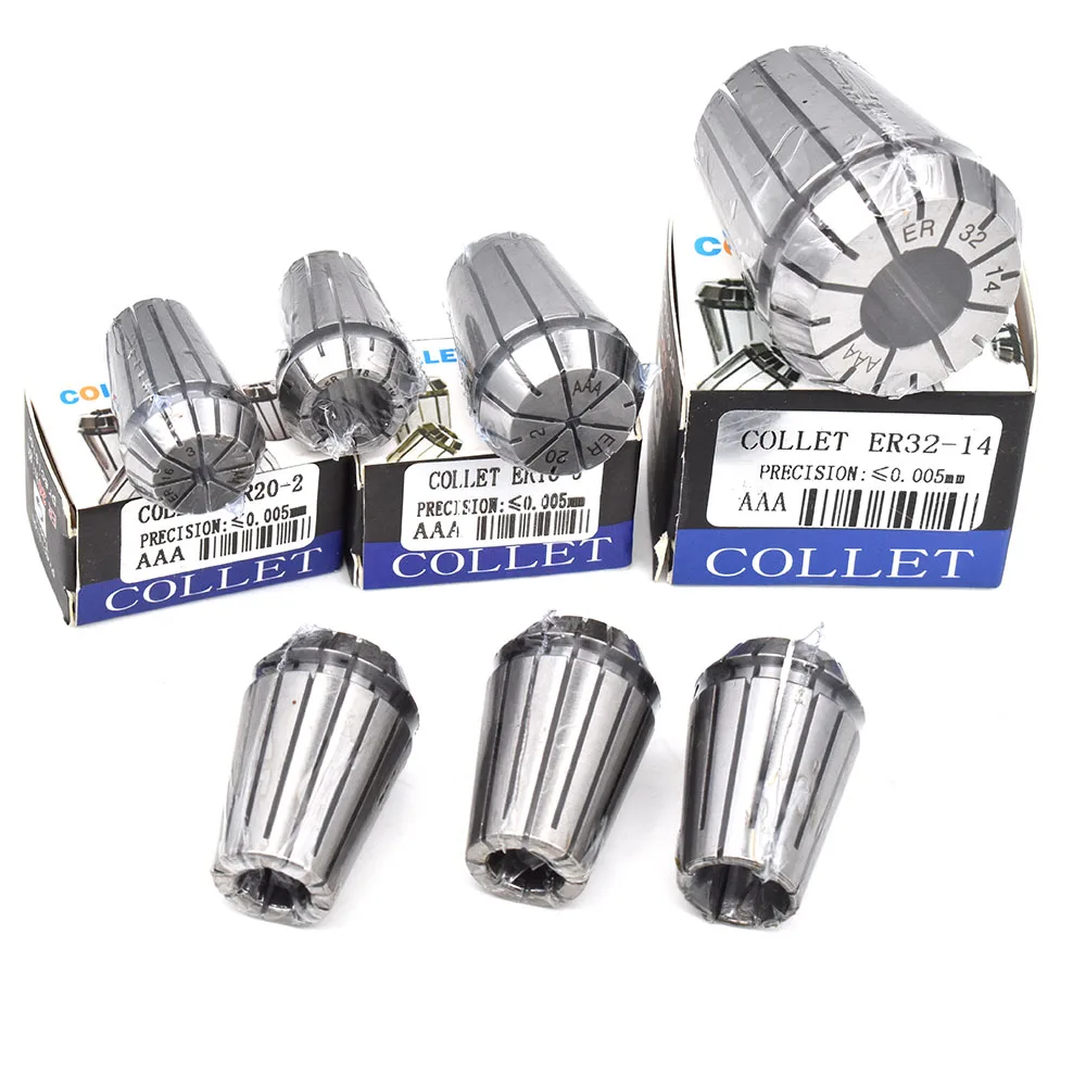 

NEW 9pcs 2-10mm AAA ER16 grade spring collet chuck precision 0.005mm for CNC Milling Lathe Tool spindle motor