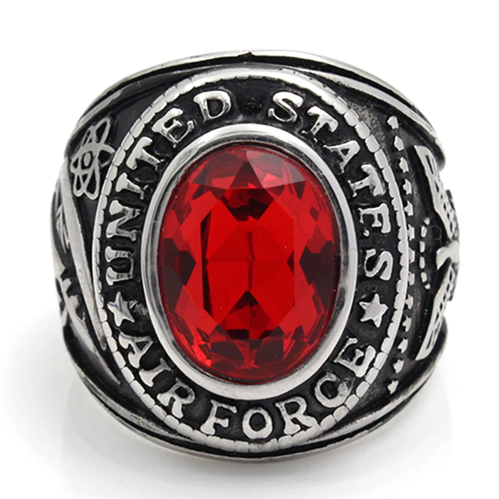 

Vintage United States US Air Force USAF Military Stainless Steel Ring