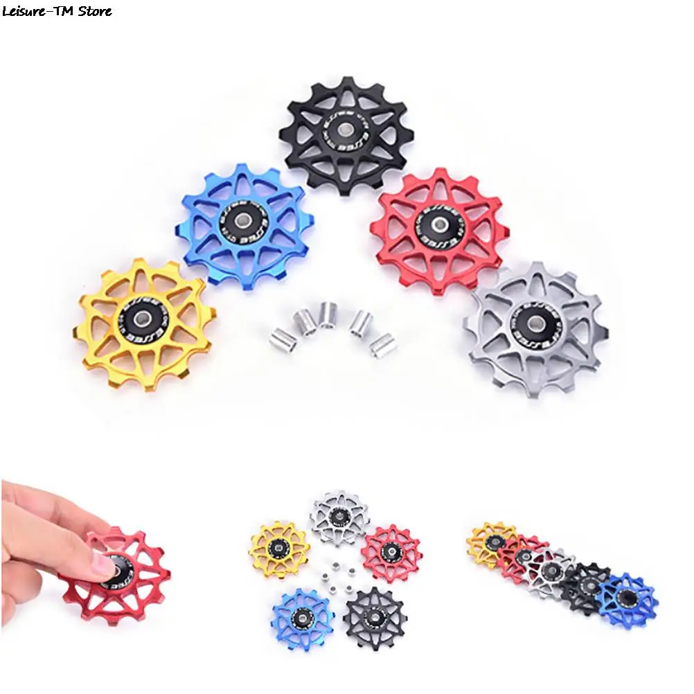 12T Aluminum Alloy MTB Bicycle Rear Derailleur Pulley Jockey Wheel Road Bike Guide Roller Idler Part Cycling Accessory