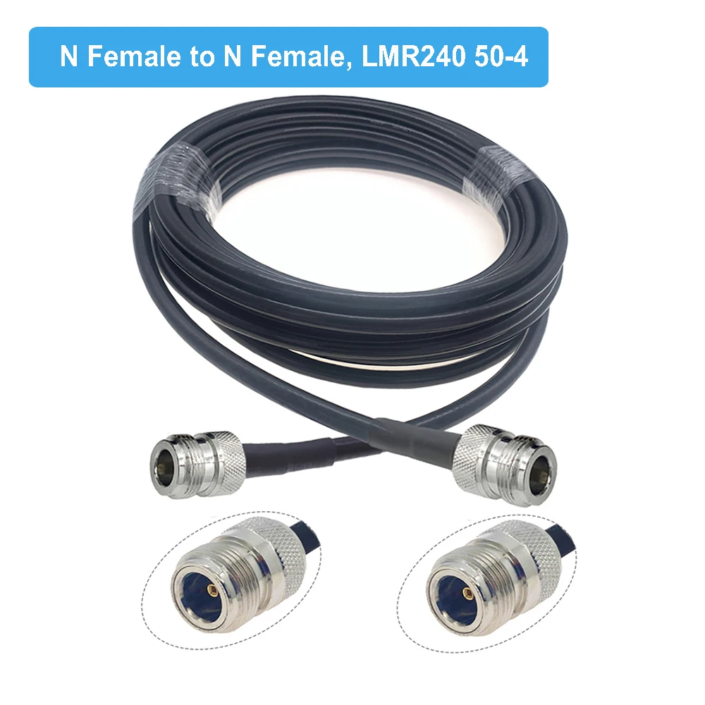 BEVOTOP LMR240 50-4 Cable N Male to N Male Plug RF Coaxial Pigtail Jumper 4G 5G LTE Extension Cord RF Adapter Wire 50CM~50M