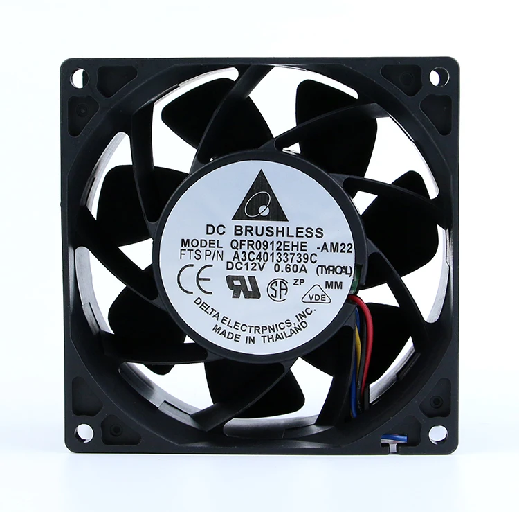 

For Delta 9038 QFR0912EHE 12V 0.60A 9CM cm Mute 4-Wire PWM Cooling Fan