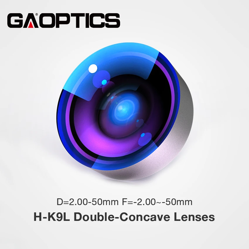 

AR Coating NIR Broadband Double Concave DCV Lenses K9 / BK7 Biconcave lens