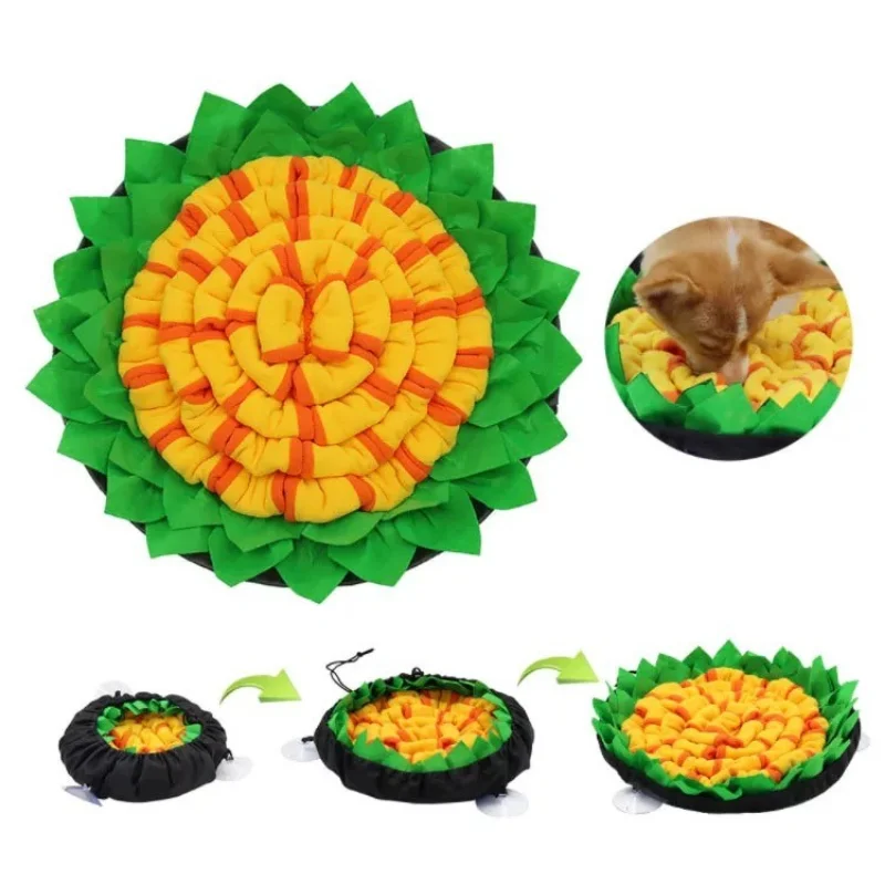 Pet Dog Snuffle Mat Pet Sniffing Anti Choking Mat Cat Dog Training Blanket Nose Work Dog Snuffle Mat Puzzle Toys Pet Leak Food