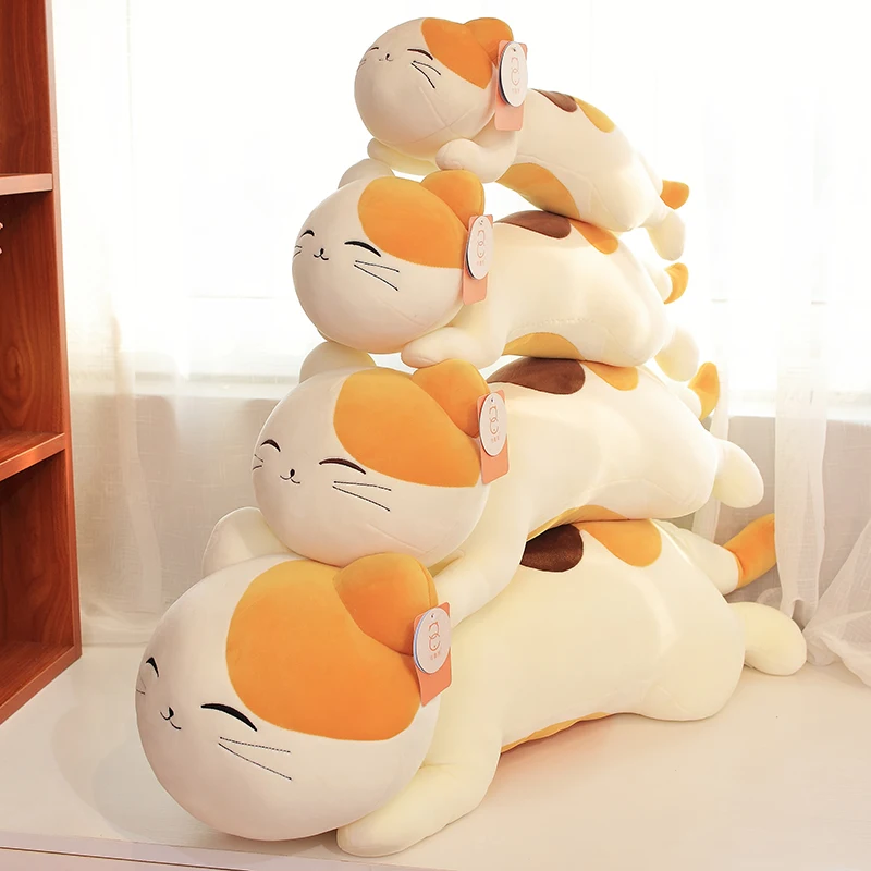 Nowa gorąca poduszka do spania Kawaii wypchana lalka zwierzęta uroczy kot pluszowe zabawki poduszka z kreskówek dla dzieci prezent urodzinowy dla niej