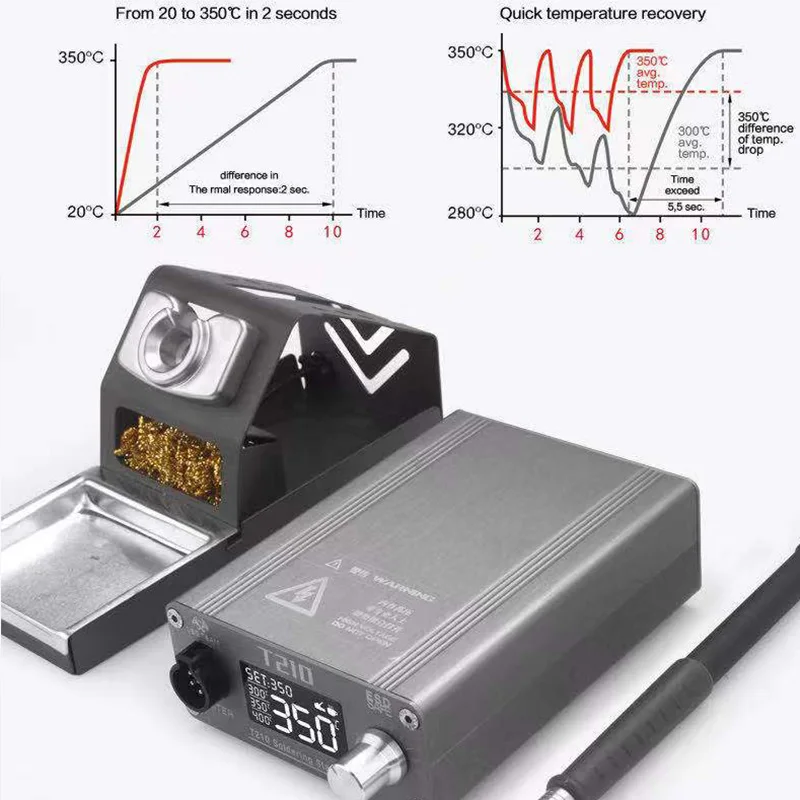 OSS T210 75W Soldering Station LED Display Auto Sleep 2S Rapid Heating Melting Tin Phone Repair Welding Tool