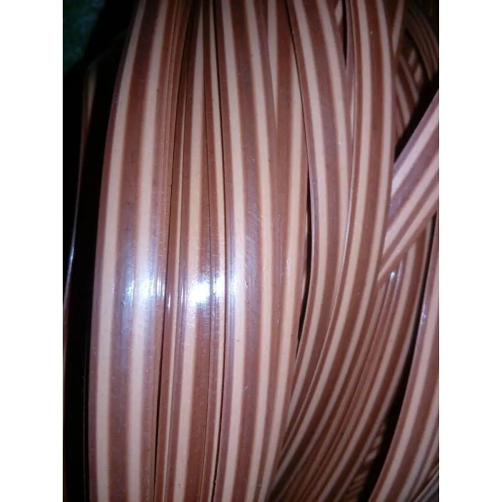 65meters Coffee Gradient Flat Synthetic Rattan Weaving Material Plastic Rattan For Knit And Repair Chair Table Synthetic Rattan