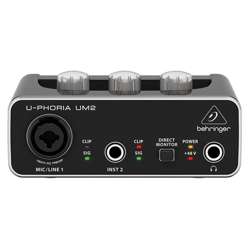 BEHRINGER-Amplificador de micrófono para grabación en vivo, tarjeta de sonido externa, interfaz de Audio USB vs smsl topping, UMC22/ UM2/UMC202HD