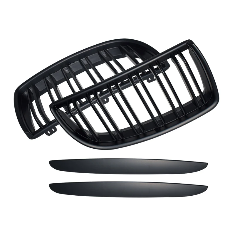 

For BMW Old 3 Series E90 2005-2007 Glossy Black Dual Slat Style Front Kidney Grille Grill Hood Bumper Grills Car Styling