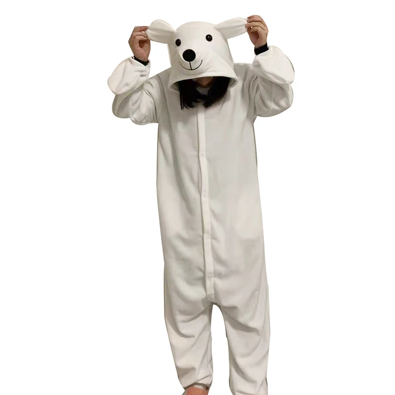 Animal Pijamas 3D Polar Bear Kigurumi Pajamas Onesies For Adults Cartoon Women Costume Men Cosplay Pyjama For New Year Party