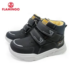 FLAMINGO  Autumn Boys Boots Children's Shoe High Quality Ankle Kids Shoes with Hook& Loop for Little Boys 202B-Z5-2061