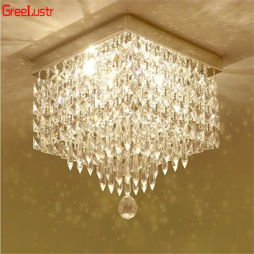 AC110V-240V Led Crystal Chandelier Ceiling Lamp Plafon Lustre For Entrance Kitchen lights Chandeliers Fixtures Home Decor