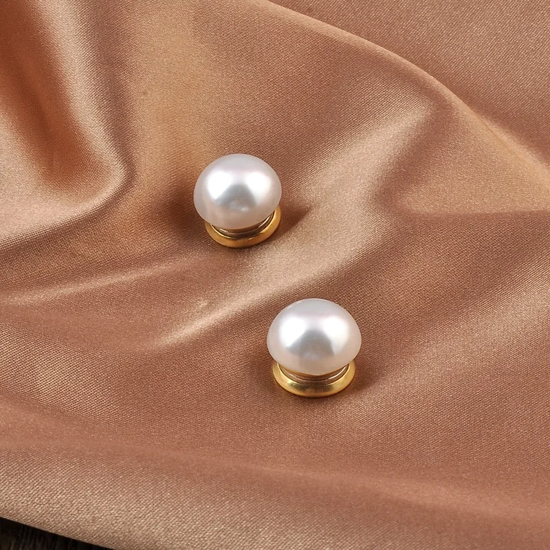 Neue Metall Magnet Perle Brosche Starke Magnetische Pin Schnalle Hemd Kragen Luxlury Schmuck Broschen für Frauen Kleidung Zubehör – Detail 1